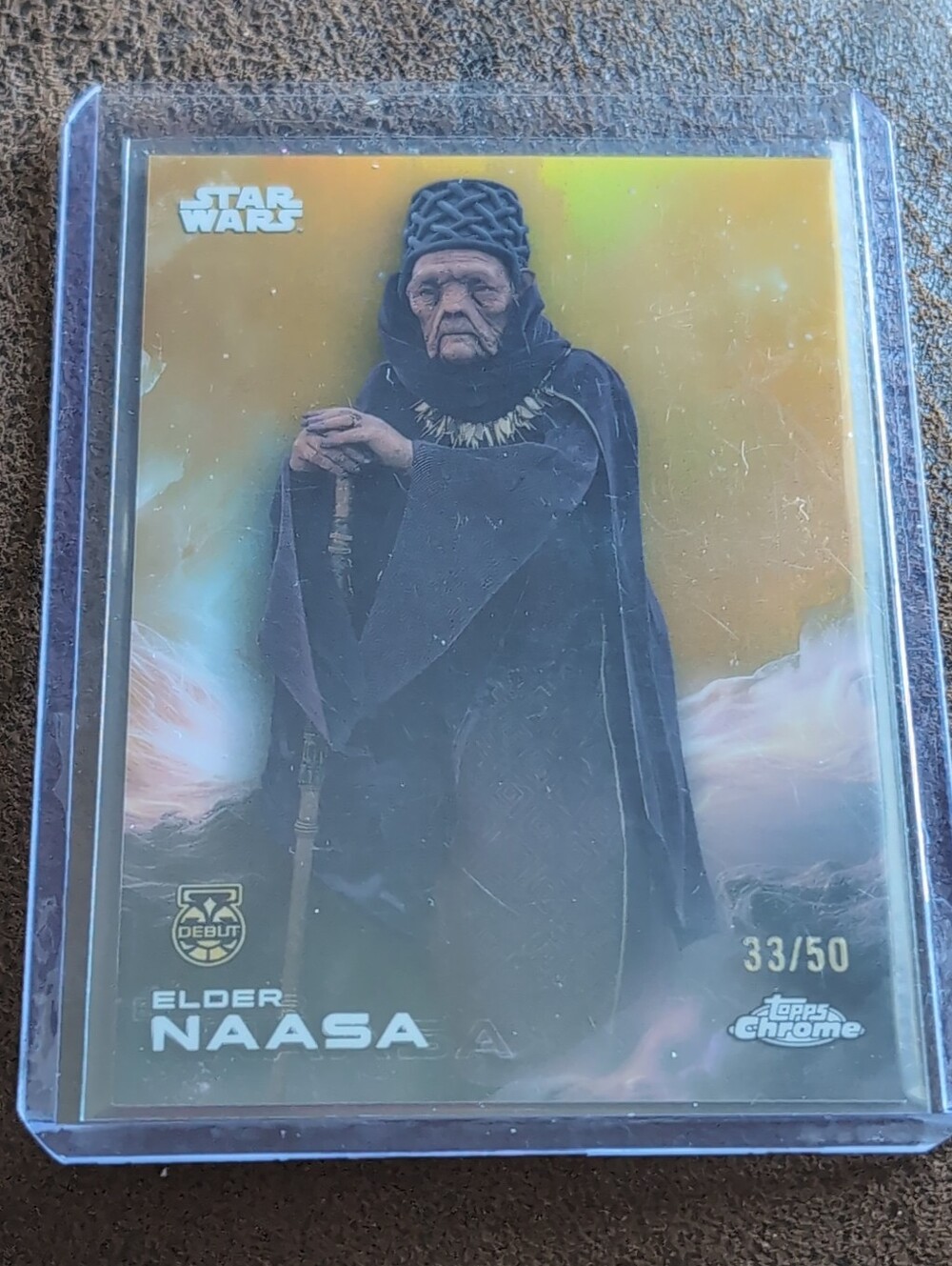 🍁2025 Topps Chrome Star Wars Elder Naasa Gold /50